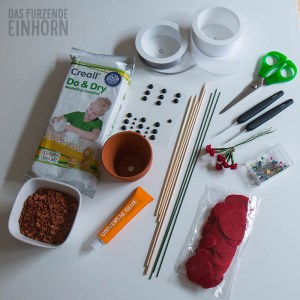 Gehäkeltes Hochzeitsgeschenk Material