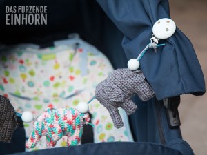 Kinderwagenkette mit Elefant blau