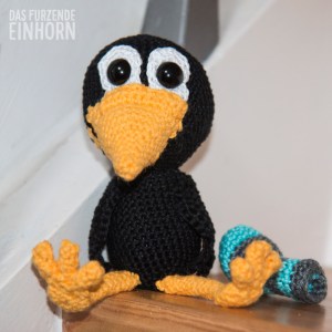 Gehäkelter Rabe Vogelstimme