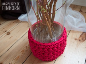 Vase-umhäkeln