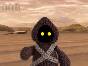 Gehäkelter Utini im natürlichen Habitat