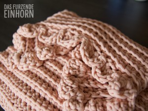 Crocheted baby blanket